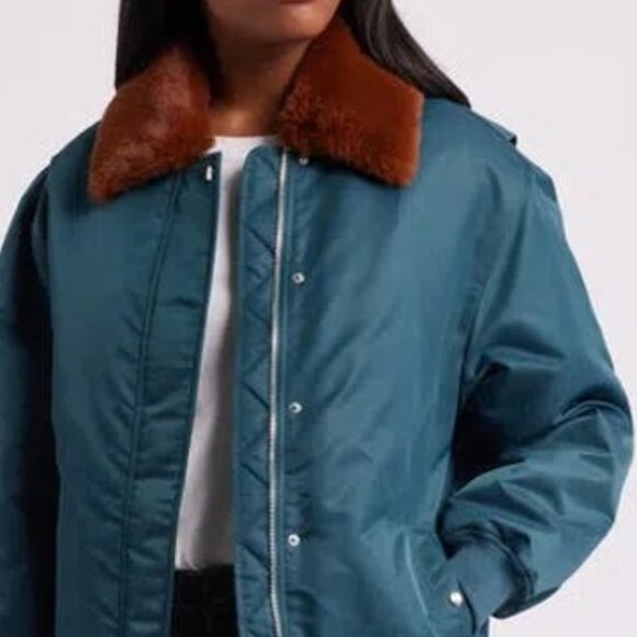 NWT Blank NYC Faux Fur Collar Jacket - Picture 3 of 7